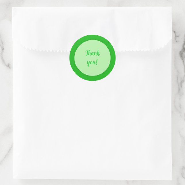 Thank you in Green Circle Stickers (Tasche)