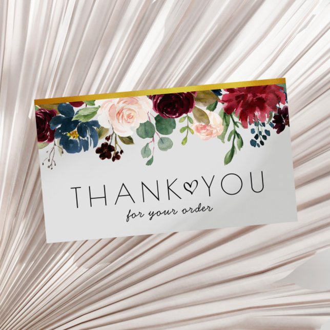thank you insert floral business card visitenkarte (Von Creator hochgeladen)