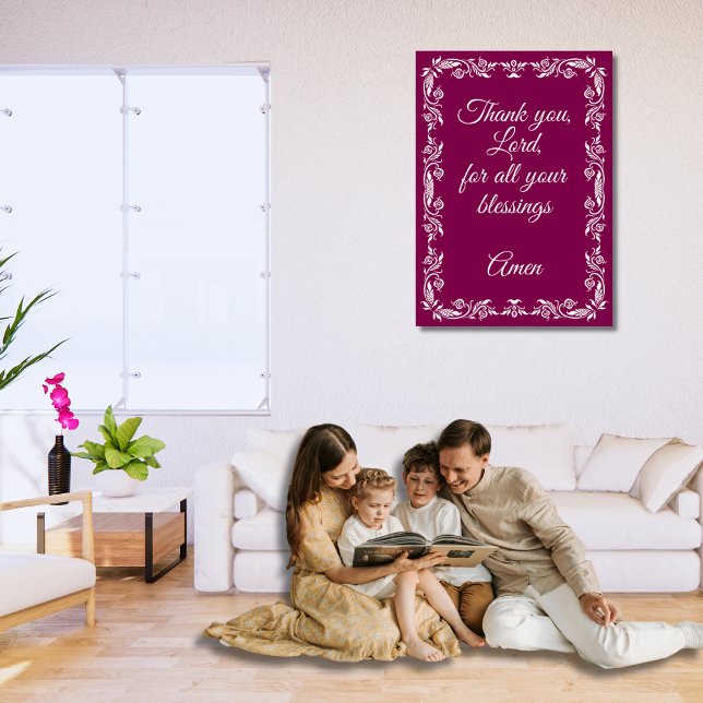 Thank You Lord Blessings Prayer Custom Burgundy  Poster (Von Creator hochgeladen)