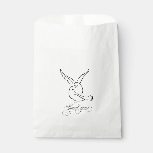 Thank you Love bird favor bags Geschenktütchen (Vorderseite)