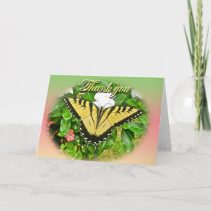 Thank You Male Tiger Swallowtail Butterfly Items Dankeskarte