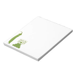 Thank You Mom Greeting with Peapod and Peas Notizblock