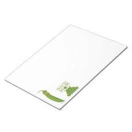 Thank You Mom Greeting with Peapod and Peas Notizblock