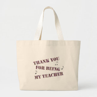 Thank You Music Teacher Musical Notes Appreciation Jumbo Stoffbeutel