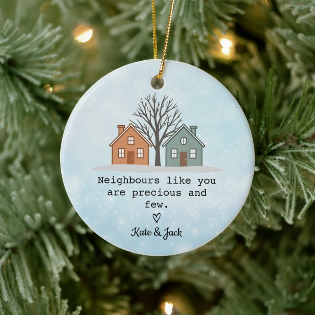 Thank You Neighbours Next Door Friend Appreciation Keramik Ornament (Baum)