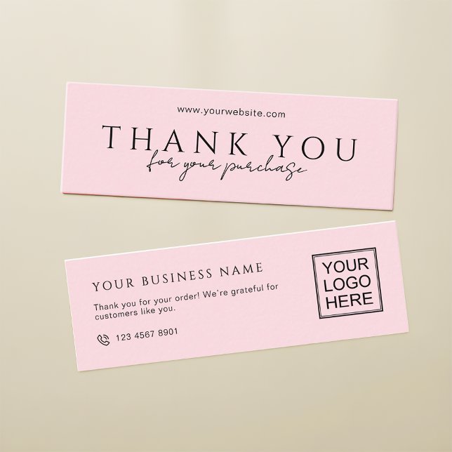 Thank You Packaging Inserts for Beauty Items Shop Mini Visitenkarte (Von Creator hochgeladen)
