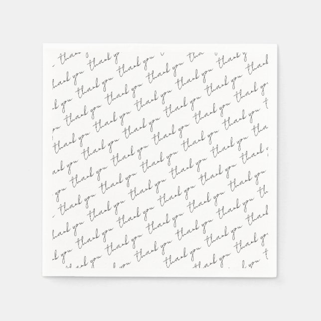 Thank You Paper Napkins Script Serviette (Vorderseite)