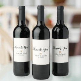 Thank you, Personalized TAGS wine bottle Weinetikett