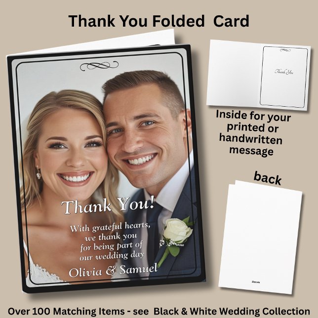 Thank You - Photo on Black White, Dankeskarte (Von Creator hochgeladen)