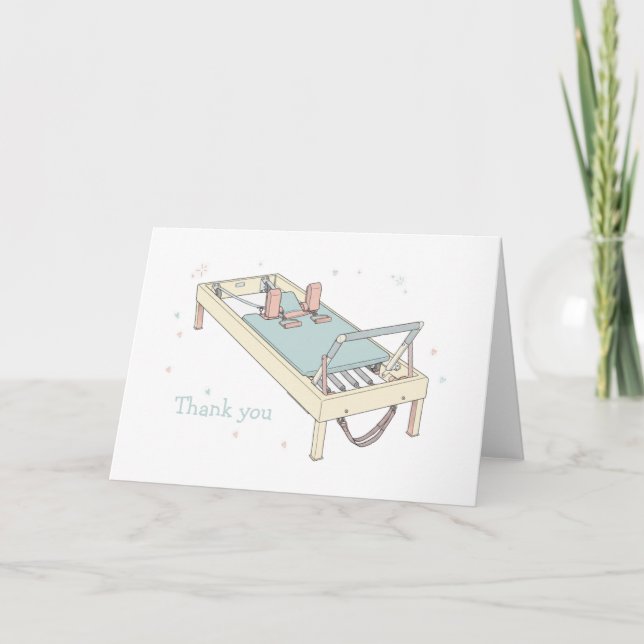 Thank you Pilates Reformer Karte (Vorderseite)
