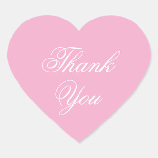 Thank You Pink Girly Sticker