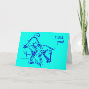 Thank You Pony! Card- Aqua Dankeskarte