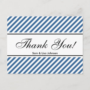 Thank you postcards Wird Blue Strip Postkarte