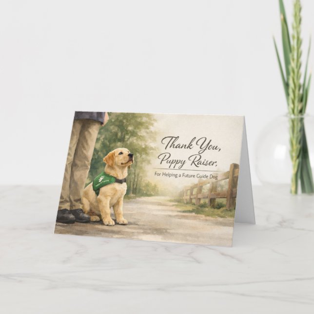 Thank You Puppy Raiser – Guide Dog Puppy Karte (Vorderseite)
