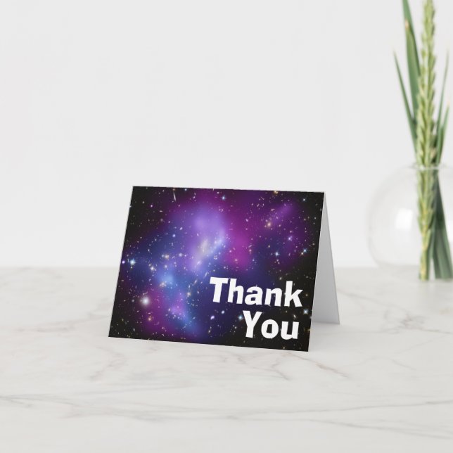 Thank You Purple Galaxy Cluster Dankeskarte (Vorderseite)