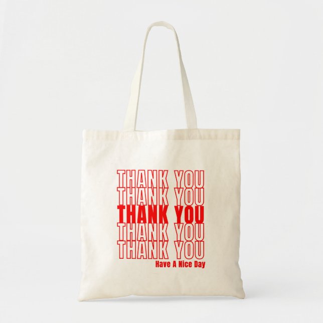 Thank You Reusable Grocery Bag Tragetasche (Vorne)