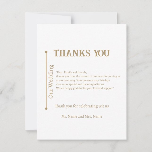 Thank you RSVP karte (Vorderseite)
