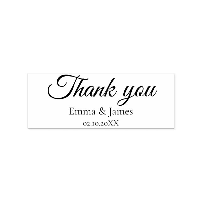 Thank You Script  Wedding Rubber Stamp Gummistempel (Stempel)