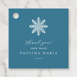 Thank You Snow Much Winter Quinceanera Blue Geschenkanhänger