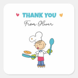Thank You Sticker – Cute Chef Pancake Theme