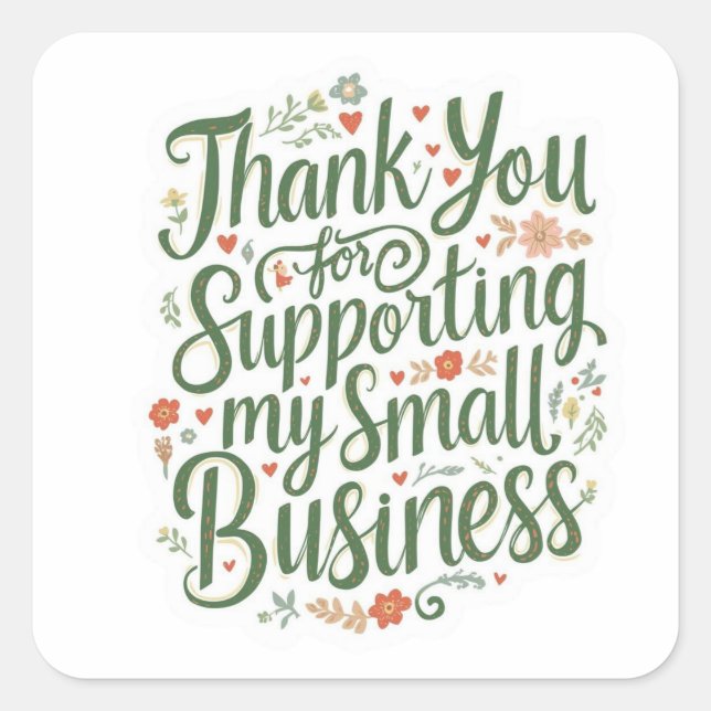 Thank You Sticker for Small Business Owners (Devant)