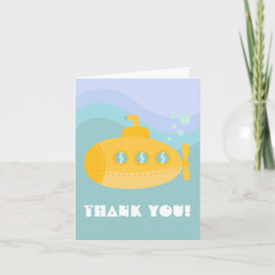Thank you - Süßer Yellow Submarine Underwater Dankeskarte