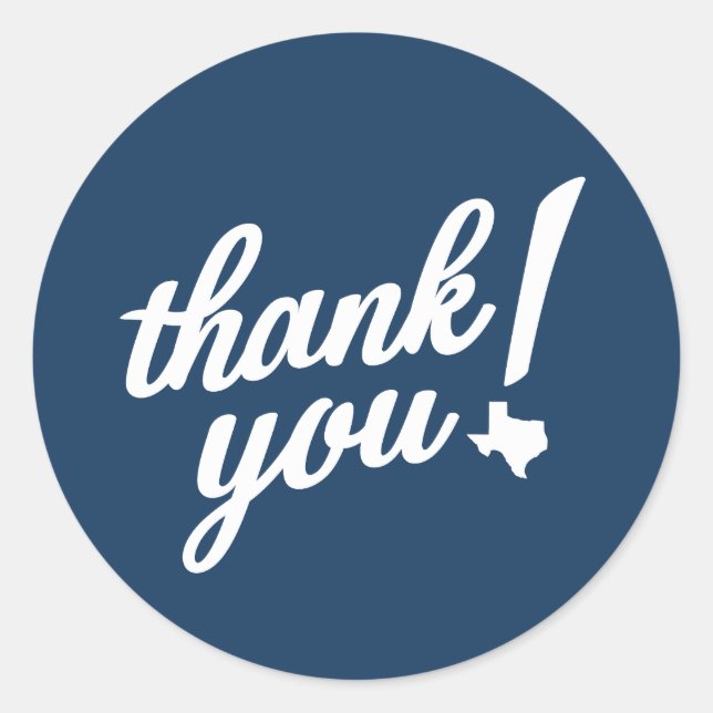 Thank You Texas Style! Runder Aufkleber (Vorderseite)