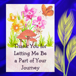 Thank You Therapist Card–Watercolor Pastel Floral Dankeskarte