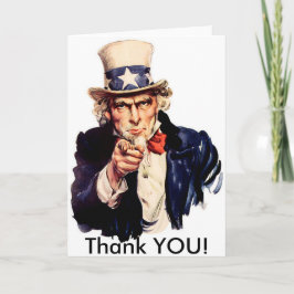 Thank You, Uncle Sam Style. Dankeskarte