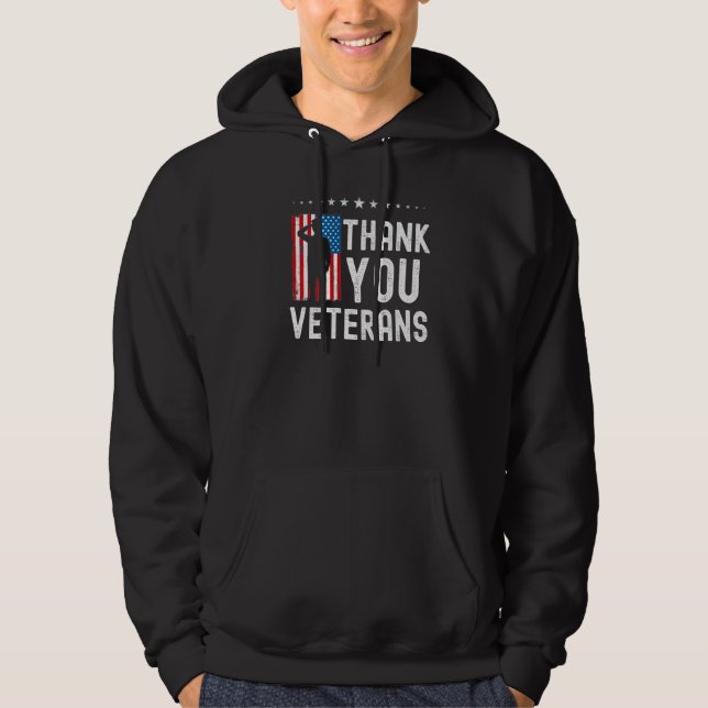 Thank You Veterans  American Flag Celebration Hoodie (Vorderseite)