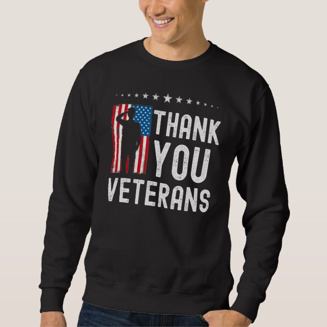 Thank You Veterans   American Flag Celebration Sweatshirt (Vorderseite)