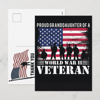 Thank You Veterans American Flag Memorial Day Feiertagspostkarte