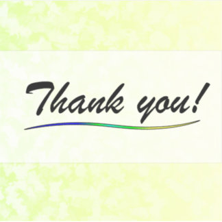 Thank You Vinyl Sticker