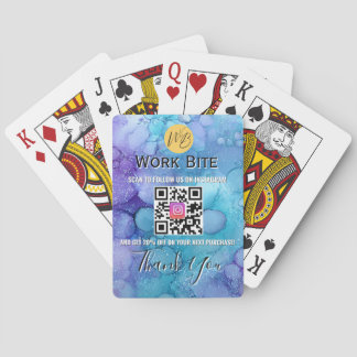 Thank You Watercolor Business Instagram Qr Code Spielkarten