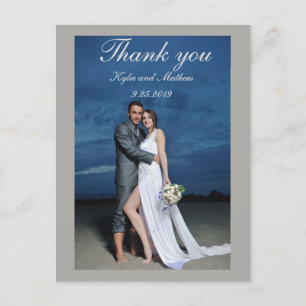 Thank You Wedding Photo Postkarte