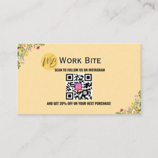 Thank You Wildflower Instagram Qr Code   Rabattkarte