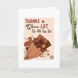 Thank you with Chocolate - Funny Karte
