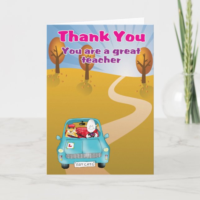 Thank you you are a Great Teacher Dankeskarte (Vorderseite)