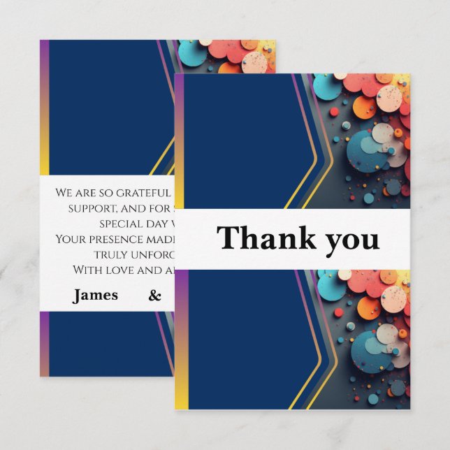 Thank your loved ones with this beautiful wedding  dankeskarte (Vorne/Hinten)
