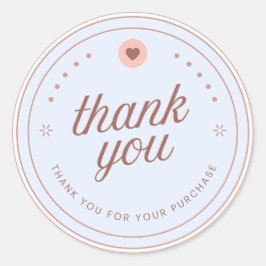 'Thank you'stickers  Runder Aufkleber