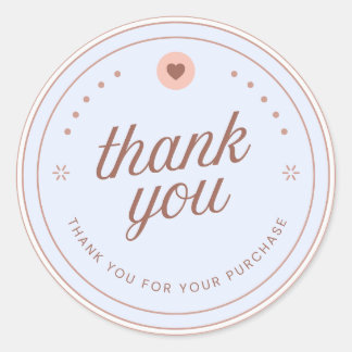 'Thank you'stickers  Runder Aufkleber