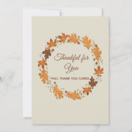 Thankful for You Fall Thank You Cards Dankeskarte