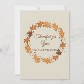 Thankful for You Fall Thank You Cards Dankeskarte