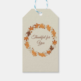 Thankful for You Fall Thank You Cards Geschenkanhänger