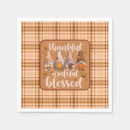 Thankful Gnomes – Autumn Blessings Serviette
