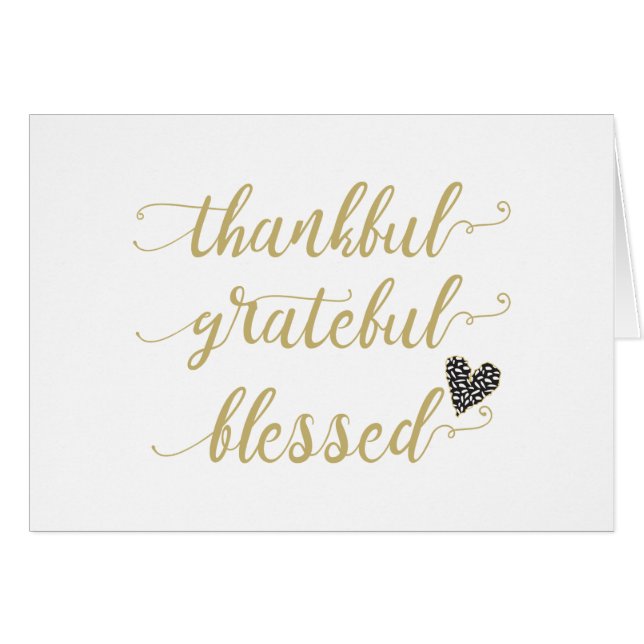 thankful grateful blessed thanksgiving holiday (Vorderseite (Horizontal))