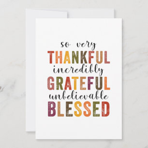 Thankful Grateful Meured Thanksgiving Einladung