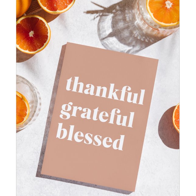 Thankful Grateful Meured Thanksgiving Feiertagskarte (Von Creator hochgeladen)