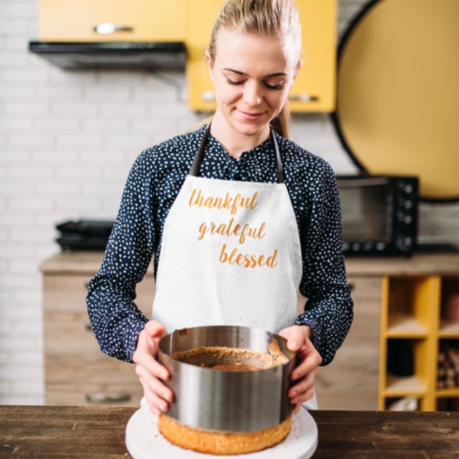 Thankful Grateful Meured Thanksgiving Schürze (Von Creator hochgeladen)