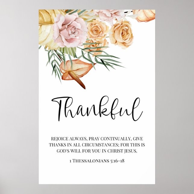 Thankful Happy Thanksgiving Poster (Vorne)